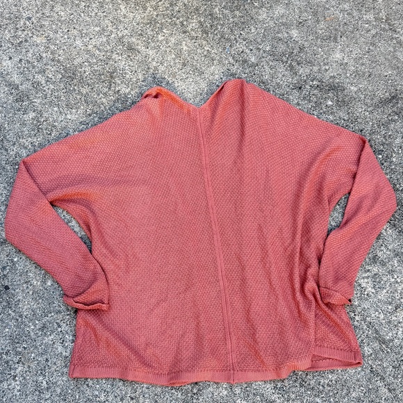 Beccel Coral Waffle Knit Open Front Cardigan - Size S/M - Picture 4 of 8